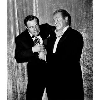 Marlon Brando And Bob Hope Fight Over Oscar 1954 Frank Worth Lithograph