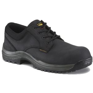 Dr Martens Mens 7A66 ST 4 Eye Shoe Black Industrial Greasy Shoes, Size 8 M   R14183001