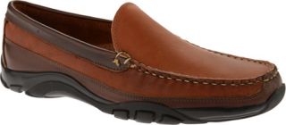 Mens Allen Edmonds Boulder   Tan Leather/Brown Trim Moc Toe Shoes