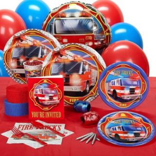 Fire Trucks Standard Party Pack for 8