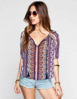 Mixed Print Womens Top Purple In Sizes X Small, Medium, Small,