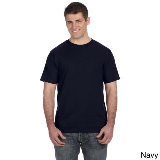 Anvil Anvil Mens Ringspun Pre shrunk Cotton T shirt Navy Size XXL