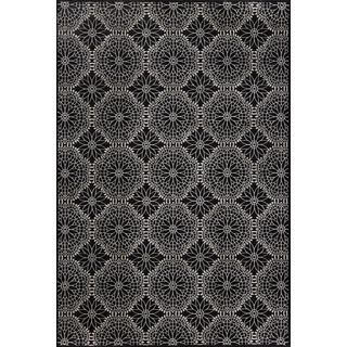 Settat Black/ Ecru Graphic Wool Area Rug (710x11)