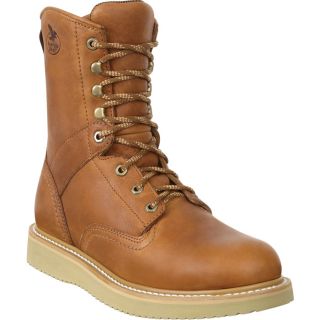 Georgia 8 Inch Wedge Steel Toe EH Work Boots   Barracuda Gold, Size 12, Model