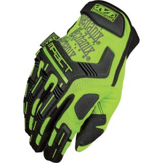 Mechanix Wear Safety M Pact Gloves   High Visibility Yellow, Medium, Model SMP 