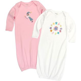 Funkoos Organic Baby Girl Sleep Gown Set (pack Of 2)