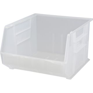 Quantum Storage Stack and Hang Bin   18 Inch x 16 1/2 Inch x 11 Inch, Clear,