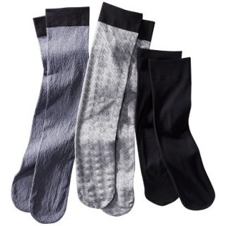 Merona Womens 3 Pack Trouser Socks   Coal One Size Fits Most