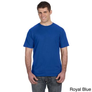 Anvil Anvil Mens Ringspun Pre shrunk Cotton T shirt Blue Size XXL