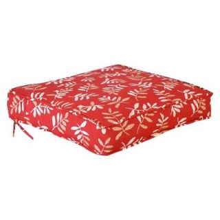 Outdoor Conversation/Deep Seating Cushion   Red/Tan Floral