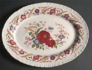 Wedgwood Cornflower 14 Oval Serving Platter, Fine China Dinnerware   Shelledge,