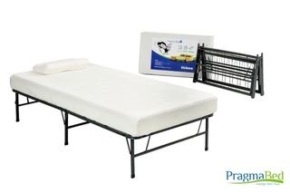 Pragma Quad fold Bed Frame Twin Xl size With 6 inch Memory Foam Mattress
