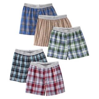 Hanes Boys Woven Boxer Underwear 5 pack   Assorted Colors L
