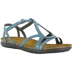Naot Womens Dorith Teal Patent Sandals, Size 38 M   4710 D24
