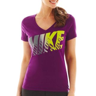 Nike Short Sleeve Graphic Tee, Bright Grape, Womens