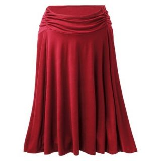 Merona Maternity Fold Over Waist Knit Skirt   Red XXL