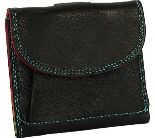 Womens Belarno A206 Small French Wallet   Black Rainbow Leather Goods