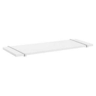 Wall Shelf White Sumo Shelf With Silver Belt Supports   45W x 12D