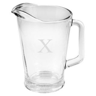 Personalized Monogram Glass Pitcher   X