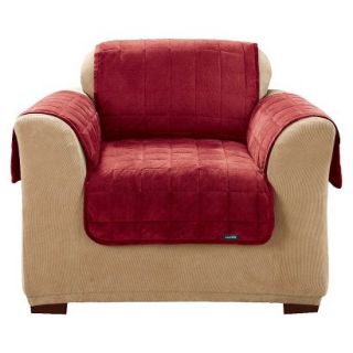 Sure Fit Deluxe Quilted Furniture Friend Chair Cover   Burgundy