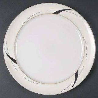 Denby Langley Oyster Strands Salad/Dessert Plate, Fine China Dinnerware   Black