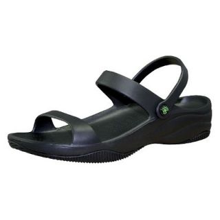 USADawgs Black / Black Premium Womens 3 Strap Sandal   6