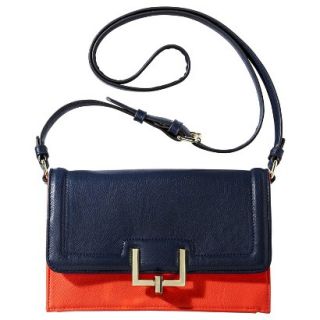 Merona Crossbody Handbag   Navy/Orange