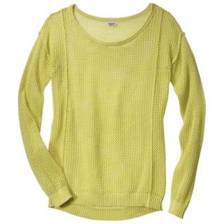 Mossimo Supply Co. Juniors Mesh Sweater   Lemon Chiffon XXL(19)