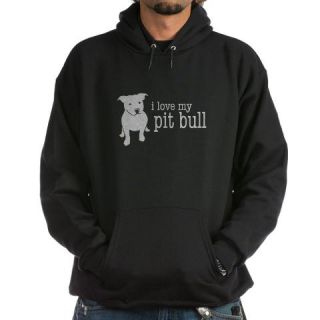  Love My Pit Bull Hoodie (dark)