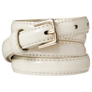 Merona Cream Color Skinny Belt   L
