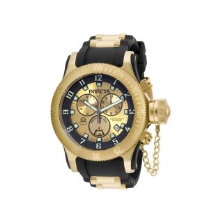 Invicta Mens Gold Plated Chronograph Russian Diver Watch