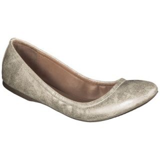 Womens Mossimo Supply Co. Ona Scrunch Ballet Flat   Gold 5.5