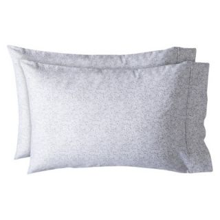 Threshold Organic Cotton Pillowcase Set   Gray Floral (Queen)