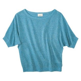 AMBAR Womens Jersey Sweater w/Metallic   Blue XL