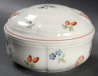 Villeroy & Boch Petite Fleur Candy Box with Lid, Fine China Dinnerware   Small M