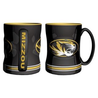 Boelter Brands NCAA 2 Pack Missouri Tigers Sculpted Relief Style Coffee Mug  