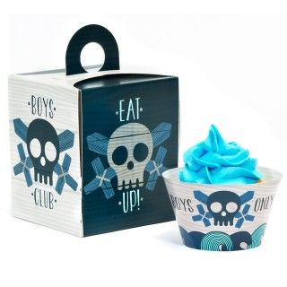 Boys Only Bash Cupcake Wrapper Combo Kit
