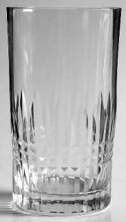 Unknown Crystal Unk6937 10 Oz Flat Tumbler   Clear Staggered Verticals&Criss Cro