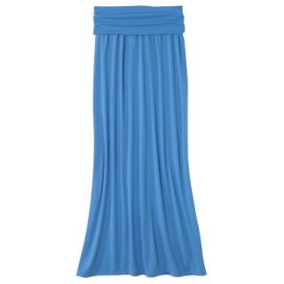 Mossimo Supply Co. Juniors Foldover Maxi Skirt   Brilliant Blue L(11 13)