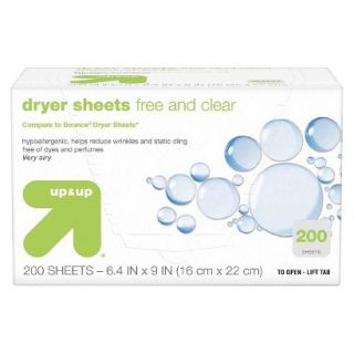 up & up Free and Clear Dryer Sheets 200 ct