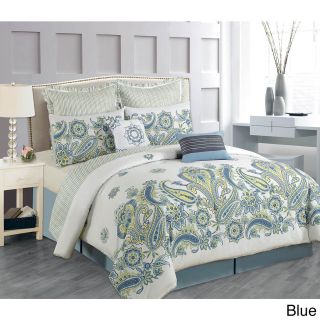 Lacozee 100 percent Cotton Paisley Bloom 8 piece Comforter Set