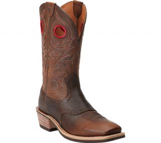 Mens Ariat Heritage Roughstock WST   Brown Oiled Rowdy Full Grain Leather Boots