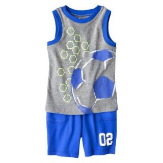 Circo Infant Toddler Boys Soccer Muscle Tee & Jersey Short Set   Gray/Blue 12 M