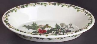 Portmeirion Holly And The Ivy, The 11 Oval Pie Baker, Fine China Dinnerware   H