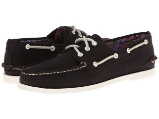 Sperry Top Sider A/O 3 Eye Canvas Mens Lace Up Moc Toe Shoes (Black)