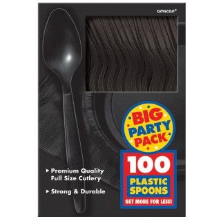 Black Big Party Pack   Spoons