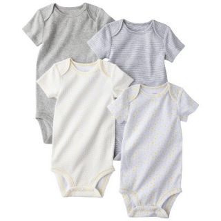 PRECIOUS FIRSTSMade by Carters Newborn 4 Pack Bodysuit   Grey/Yellow NB