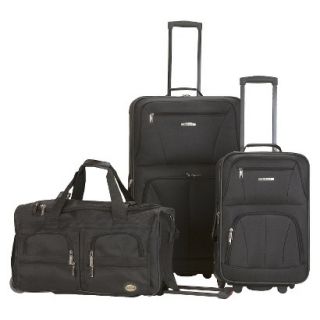 Rockland Spectra 3 pc. Expandable Rolling Luggage Set   Black