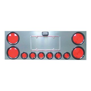 Trux Accessories Center Panel Back Plate   4 x 4 Inch Light Holes and 6 x 2