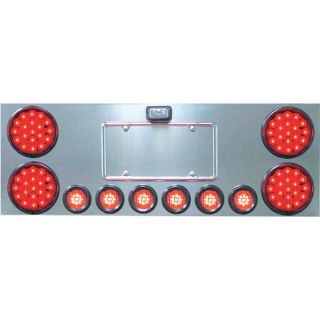 Trux Accessories Center Panel Back Plate   4 x 4 Inch Incandescent Lights and 6
